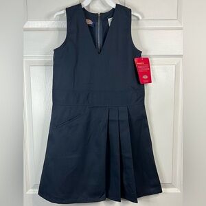 NWT Dickies Girls Twill Jumper Dress - Navy Blue - School Uniform